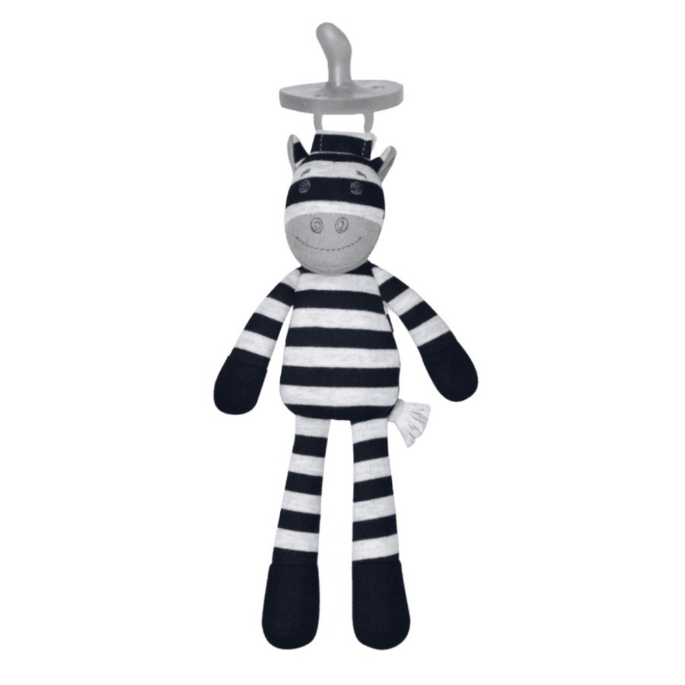 Apple Park G.O.T.S. Certified Organic Pacifier‎ Holder Ziggy Zebra